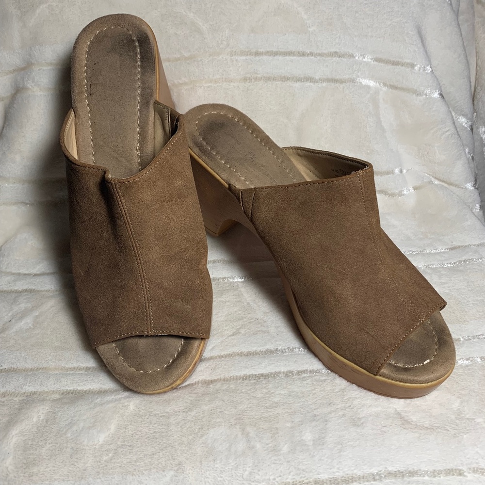 Open-Toe Clog Wedges W/ Strap - image 1